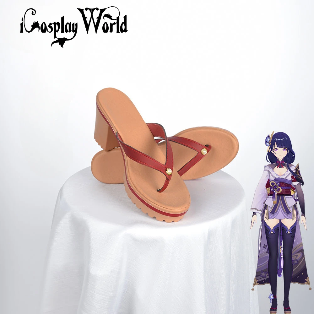 

GenshinImpact Raiden Shogun Beelzebul Raiden Ei Cosplay Boots Comic Anime Halloween Party Game Cosplay Shoes Prop