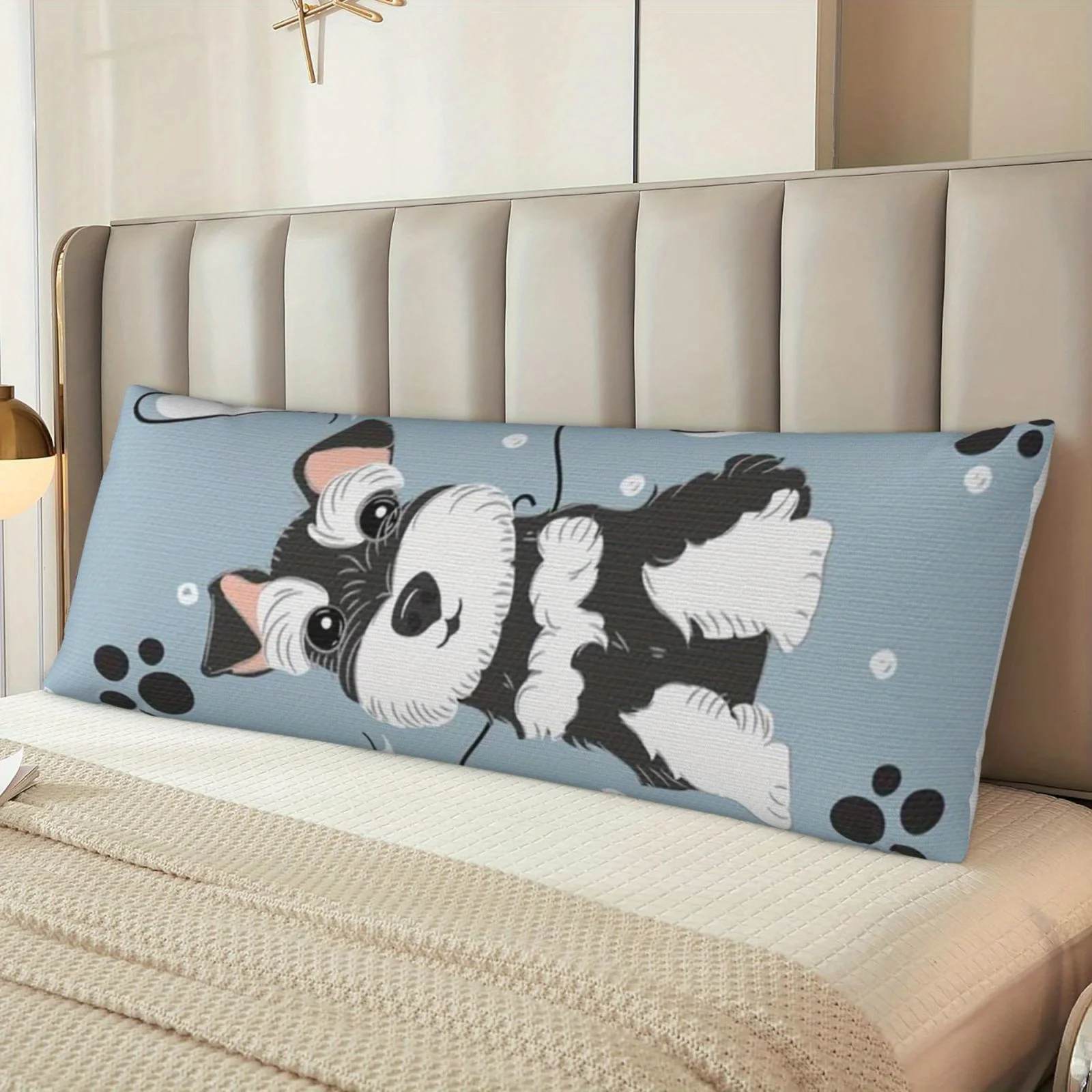 Double-Sided Printed Body Pillowcase:Soft and Breathable Fabric, Invisible Zipper, Suitable for Single