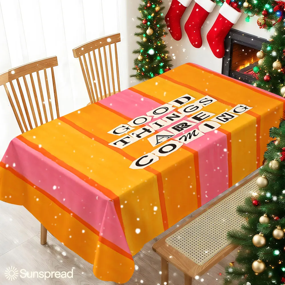 Sunny Stripes Waterproof table cloth, splash-proof tablecloth, for party, Halloween, Christmas, dining, camping