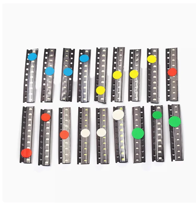 Free Ship 100PCS Light-emitting Diodes Red Yellow Green Warm White Blue Orange Purple Small Red Lamp Beads SMD LED 0603