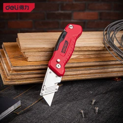 Deli Tool Knife SK2 Multifunctional Heavy-Duty Folding Cutter Practical Knife Screwdriver 2-in-1 Portable Tool Unboxing Knife