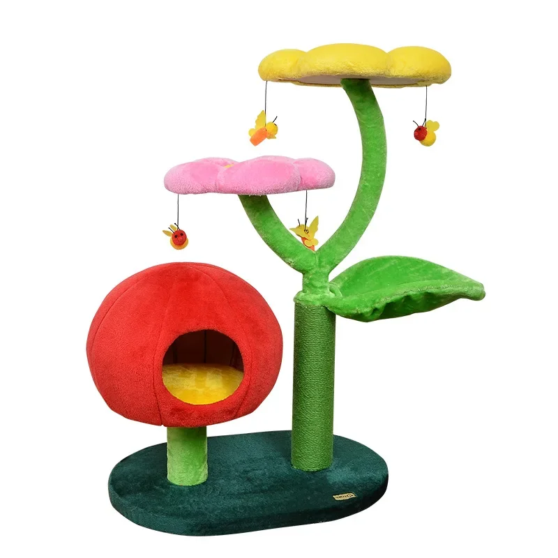 Interactive cat tree scratch board the paradise of cat house castle kitty villa nest mushroom cat toy top quality