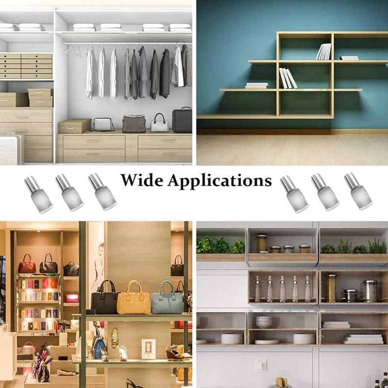 Kit de pines para estante, 120 Uds., 4 estilos, clavijas para estante, muebles de cocina, clavijas para estante de gabinete, soporte en forma de L/cuchara plana, clavijas para estante