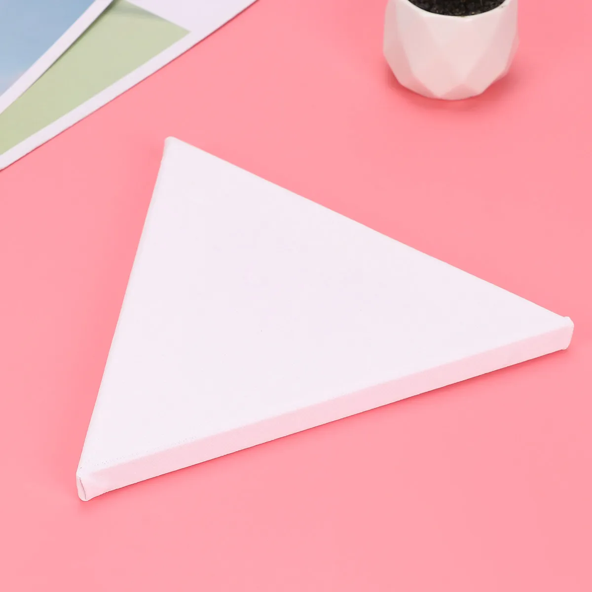 2Pcs Irregular Cotton Painting Board for Oil Acrylic Tempera Art Creative Drawing Panel Student Hobbyist DIY Gift Triangle White