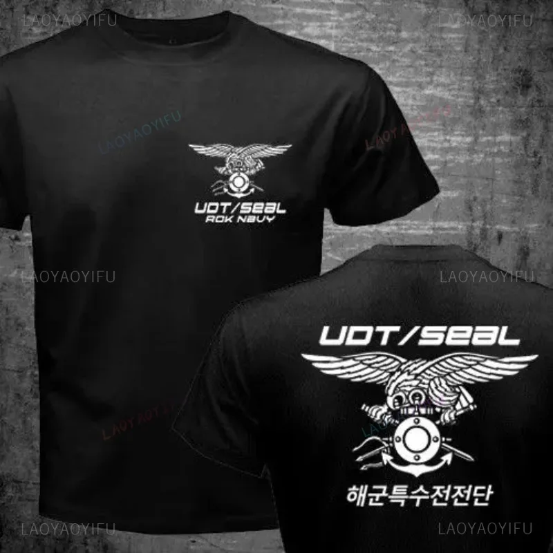 Republic of South Korea Rok Navy Udt Seal Special Forces Military Tshirt New Arrive Men Casual Man Tee Funny Cotton T Shirt