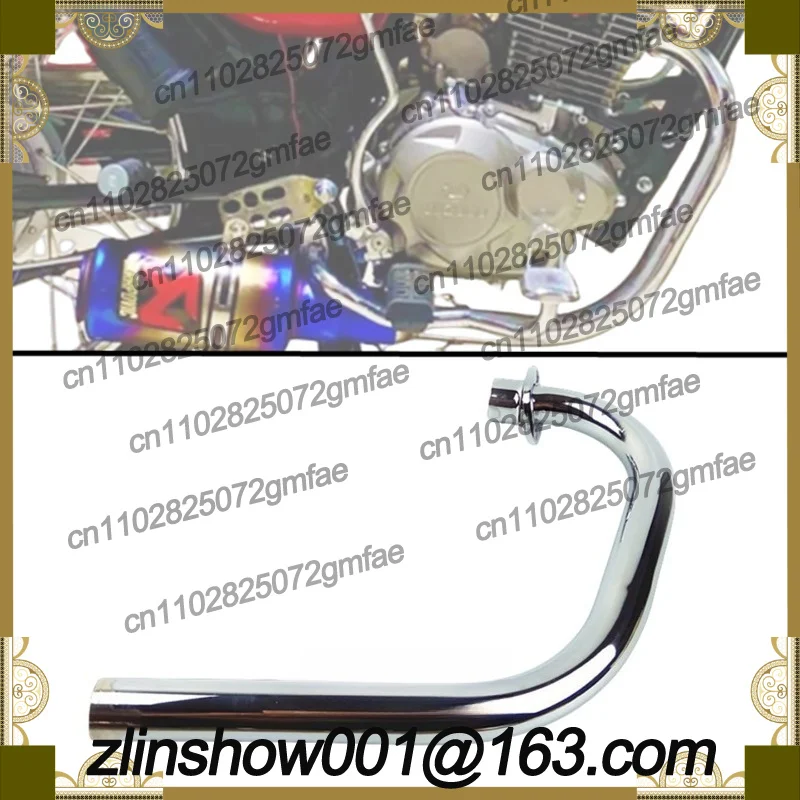CG125 motorcycle exhaust pipe front section modification retro modification