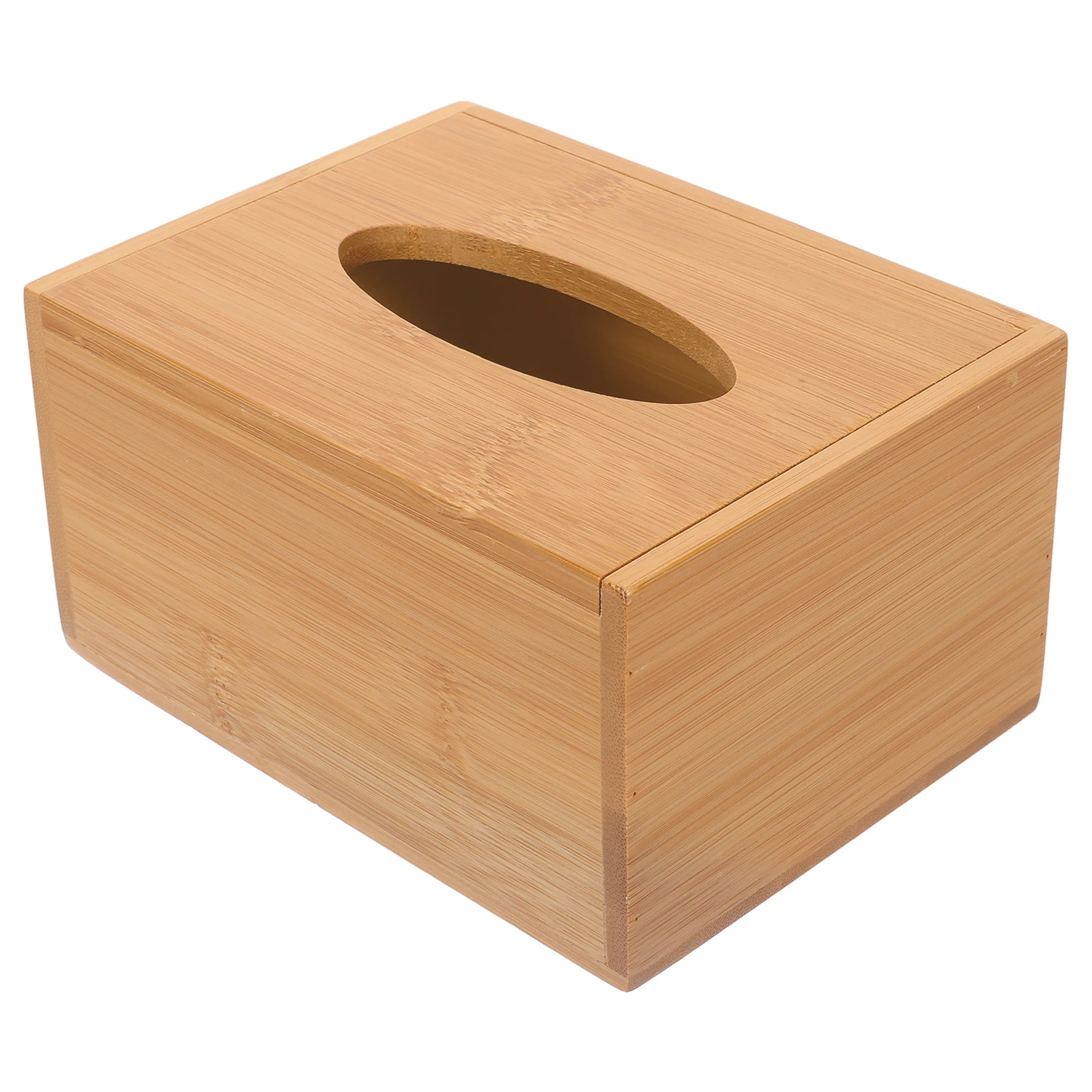 

Bamboo Tissue Box Rectangular Holder Desk Dispenser Paper Towel Organizer Napkin Cover Bedroom Car Office Storage Solution