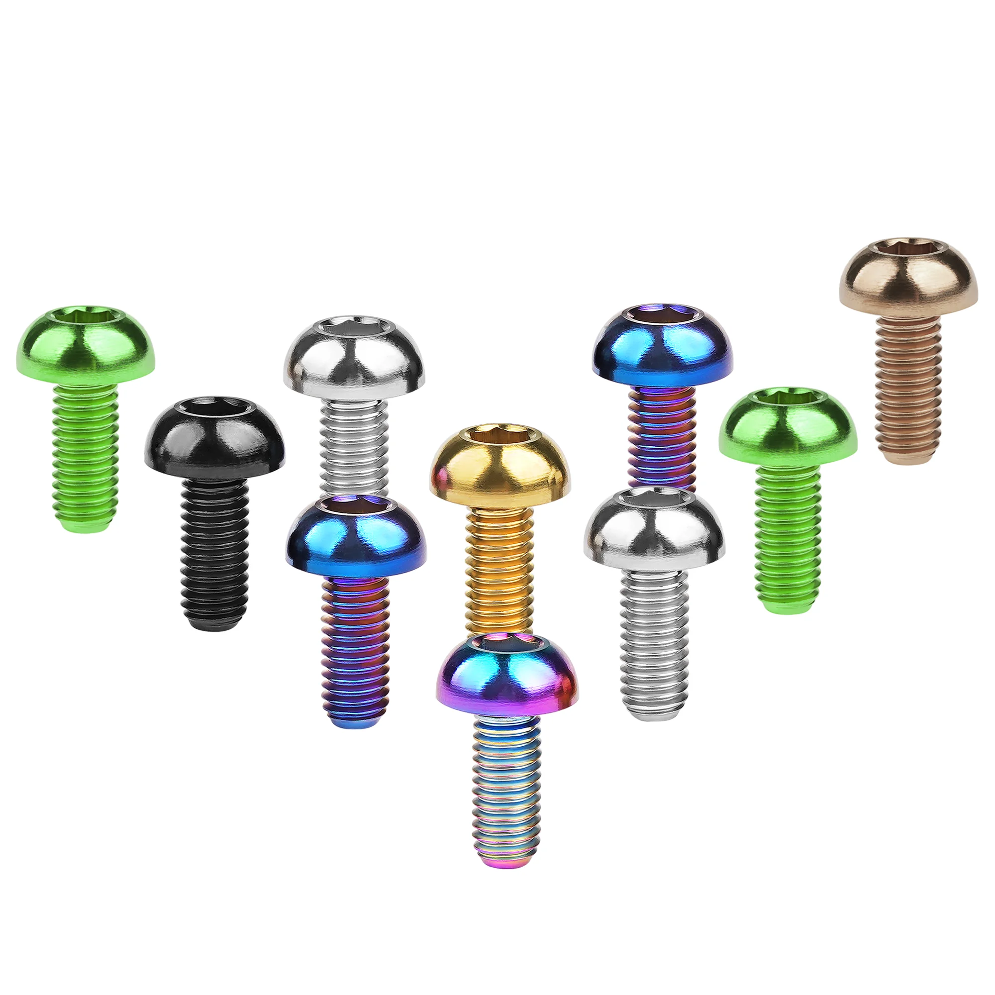 AliExpress Wanyifa M5x12mm Titanium Button Head Bolts for Bicycle Water Bottle Cage Mounting   (High-Strength Bike Hardware) 4/10pcs