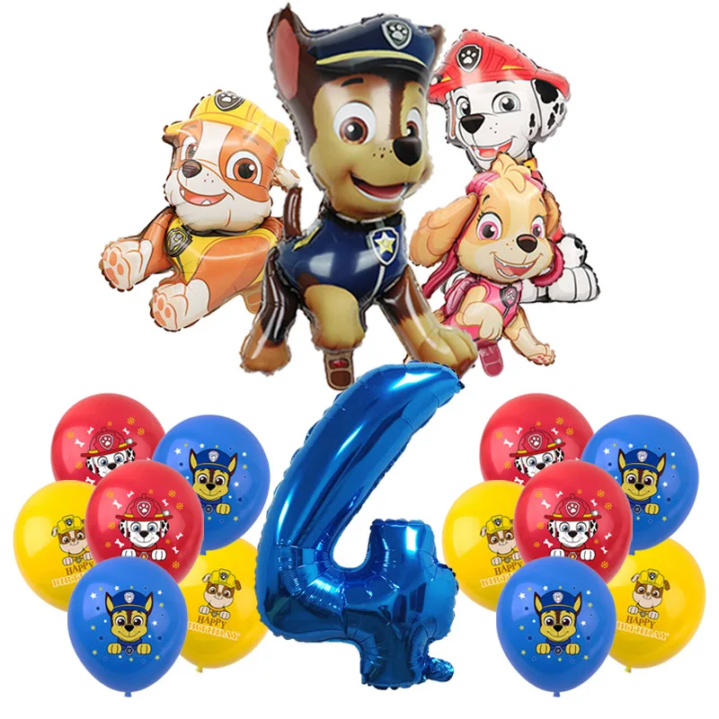 Chase Paw Patrol dekoracja urodzinowa prezent zabawka zegarek balony z folii aluminiowej materiały na imprezy okolicznościowe nowy baner jednorazowe