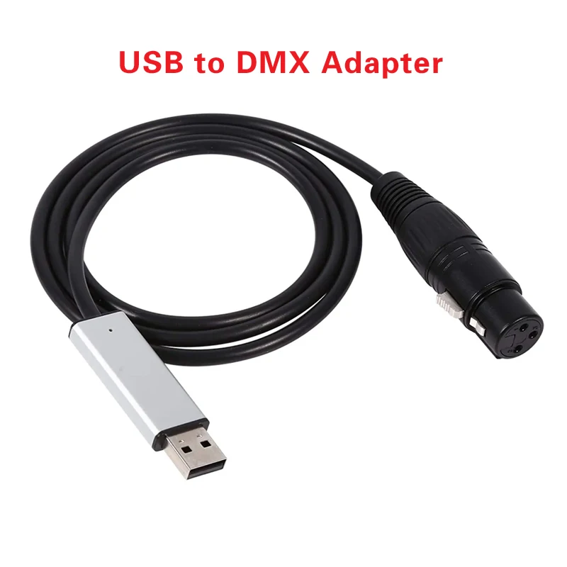 Adaptador de interfaz USB a DMX LED DMX512 ordenador PC controlador de iluminación de escenario atenuador Led interfaz Dmx512 con CD para DJ Disco