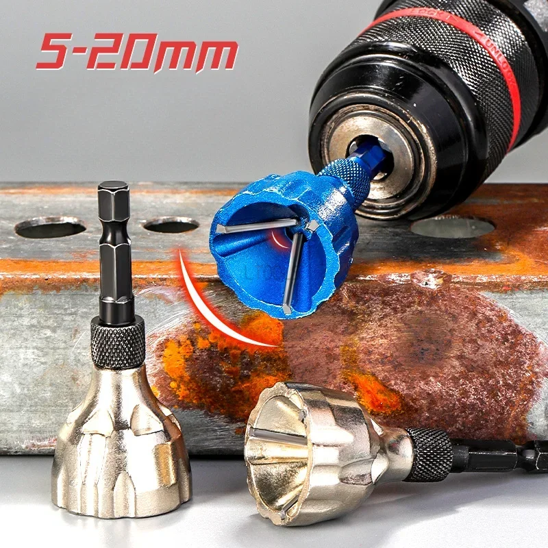 Deburring Chamfer Tool Removing Burr Tool High Performance 5-20mm Deburring Chamfering Drill Bit for Repairing Damaged Bolts