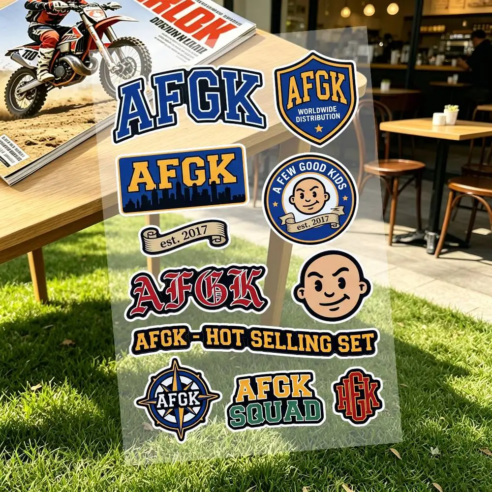 A-A F-FEW G-GOOD K-KIDS Reflective Motorcycle Stickers, 3M Safety Warning At Night In The Dark Scooter Helmets