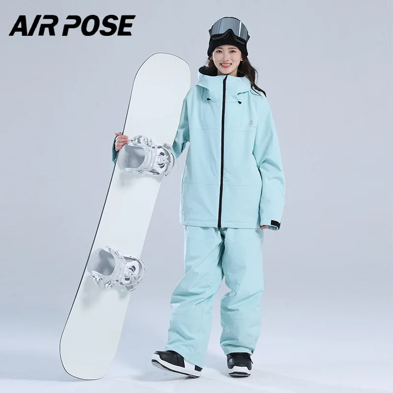 

Airpose 2025 New Male Female Ski Suit Set Loose Type Waterproof Couple Single and Double Board Keep Warm Ski Pants Ski Jackets