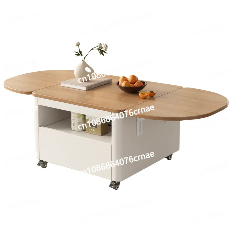 Dining Table Dual-purpose Modern Simple Small Apartment Living Room Furniture Nordic Home Multi-functional Mobile Tea Table