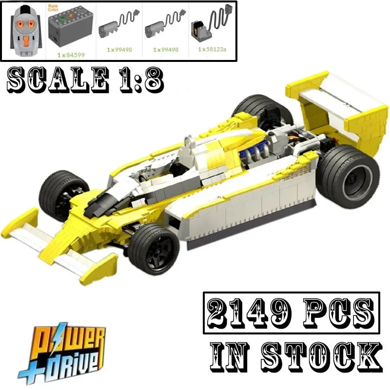 Classic model RS10 scale 1:8 Formula 1 Race Car Model Buiding Creators Block Bricks Educational Toys for Children Birthday Gifts