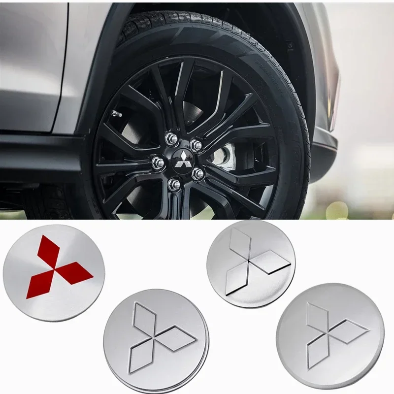 4pcs/set Car Wheel Center Hub Caps for Mitsubishi Ralliart Lancer ASX Colt Pajero Outlander Eclipse Delica Hubcaps Accessories