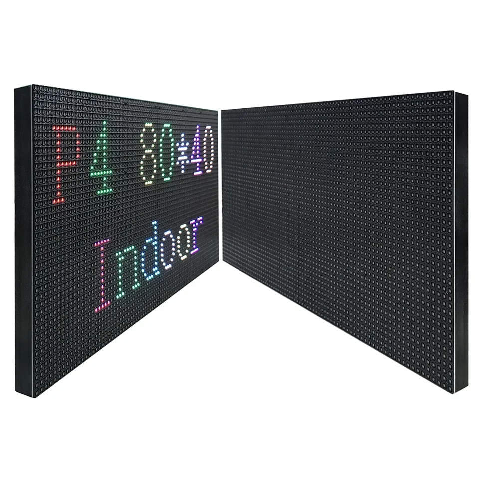실내 LED P4 매트릭스 패널 320x160mm 80x40 픽셀 3 in 1 HUB75 풀 컬러 SMD2121 램프 모듈 RGB 디스플레이 비디오 프로그래밍 가능