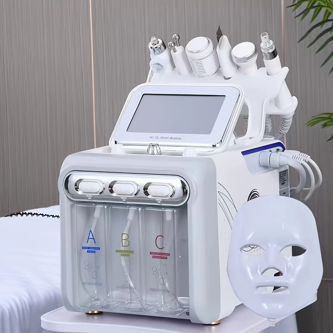 7-in-1-Wasserstoff-Sauerstoffblasen, Hautschönheit, reinigende Gesichtsmaschine, Peeling, Wake-Up Skin Home Beauty-Gerät