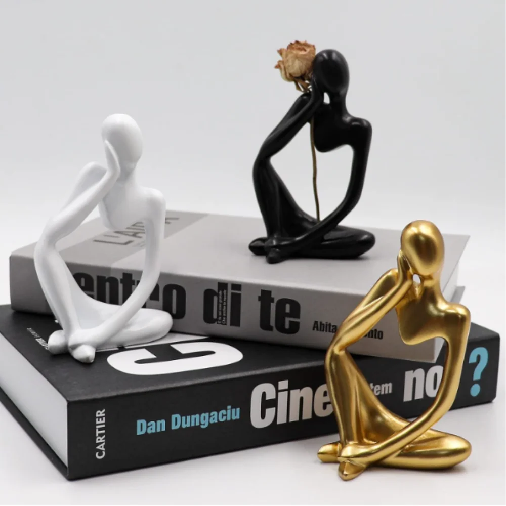 2025 Desktop-Dekoration, 1 Stück, skandinavische Kunst, abstrakte Figuren, Heimdekoration, Mini-Kunsthandwerk, leichte Luxus-Eingangsdekoration