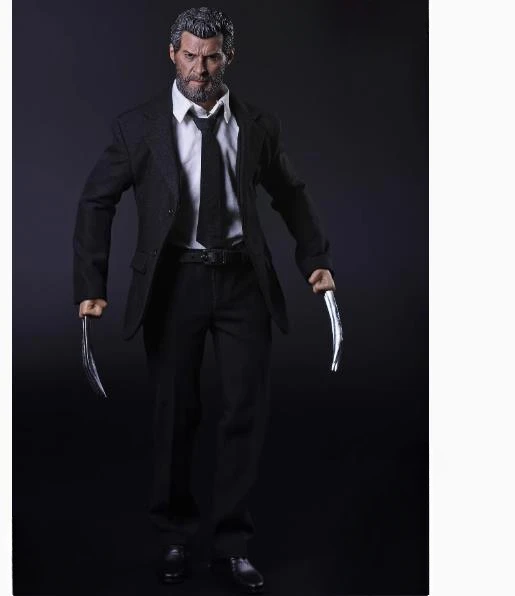 1/6 Scale Male Soldier Black Suit Hugh Jackman Old Logan Wolf Claw Model Fit 12 Inch Action Figure Weapon Accessories