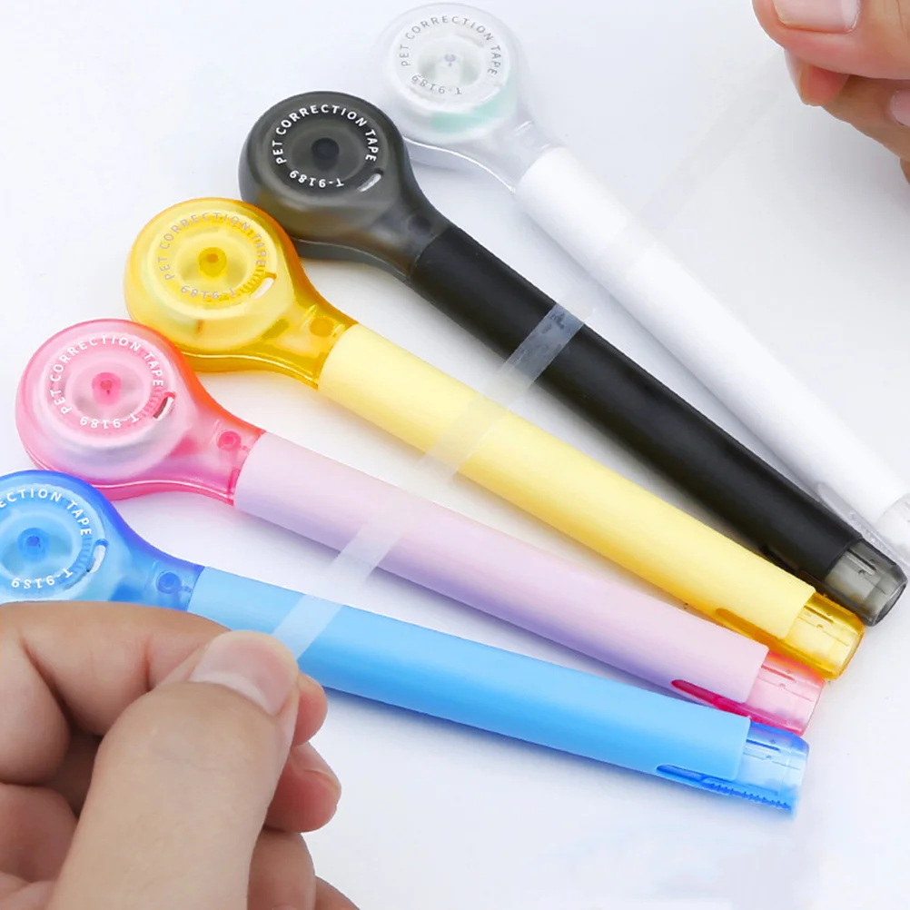 

5pcs Portable Correction Tape Pen Correction Writing Tool For School Office Home Use Student Study Supplies