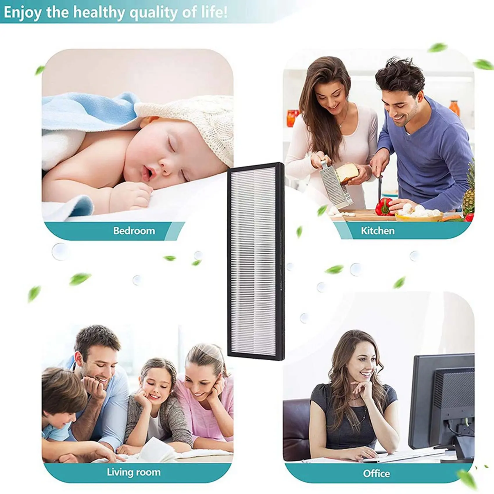 A74X 1 NEA-F1 True HEPA Substituir Filtros + 4 Filtros de Carvão Ativado NEA-C1, para Eureka NEA120 e Toshiba Smart WiFi CAF-W36USW