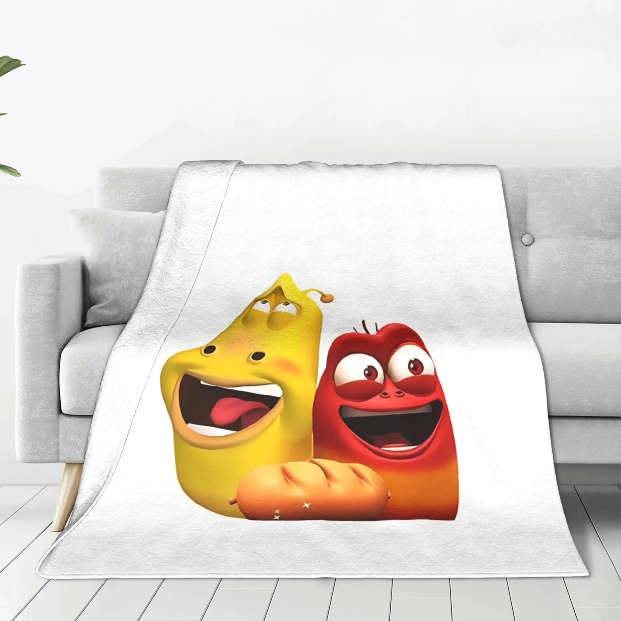 1PC Home Cutecore cartoon bug graphic  Larva Blanket Super Cosy Plush Home Living Room Sofa halloween