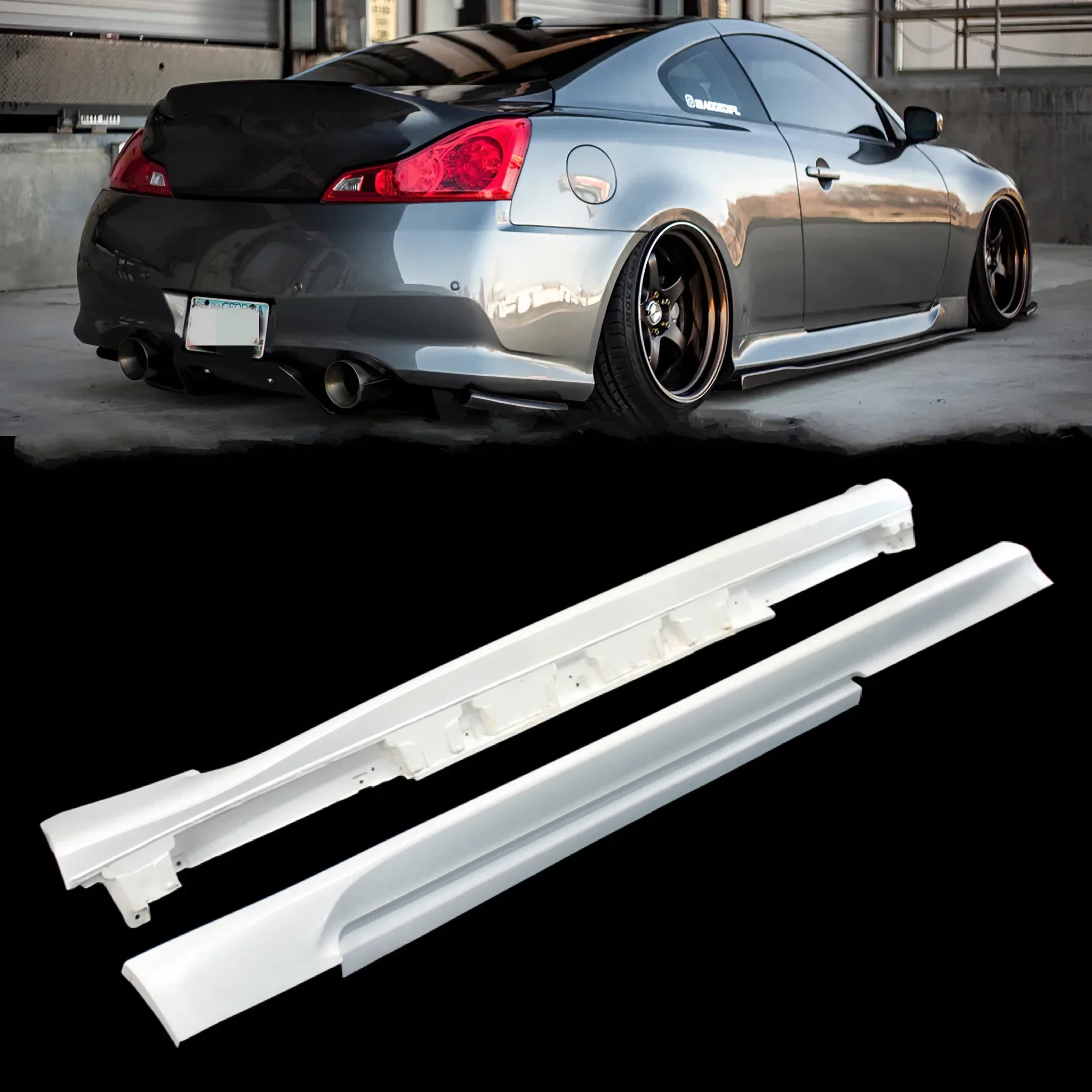 For INFINITI G37 COUPE IPL TYPE SIDE SKIRT Body kit For G37 VQ37 Infiniti Side kits