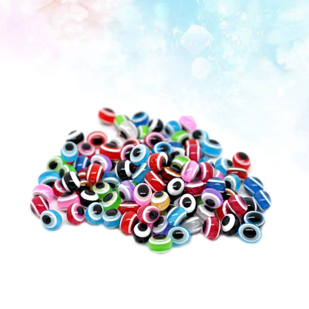 

400 шт. бусин в форме глаза-оберега из смолы, разноцветные, идеально подходят для изготовления украшений, набор для рукоделия, декоративные элементы, аксессуары для DIY