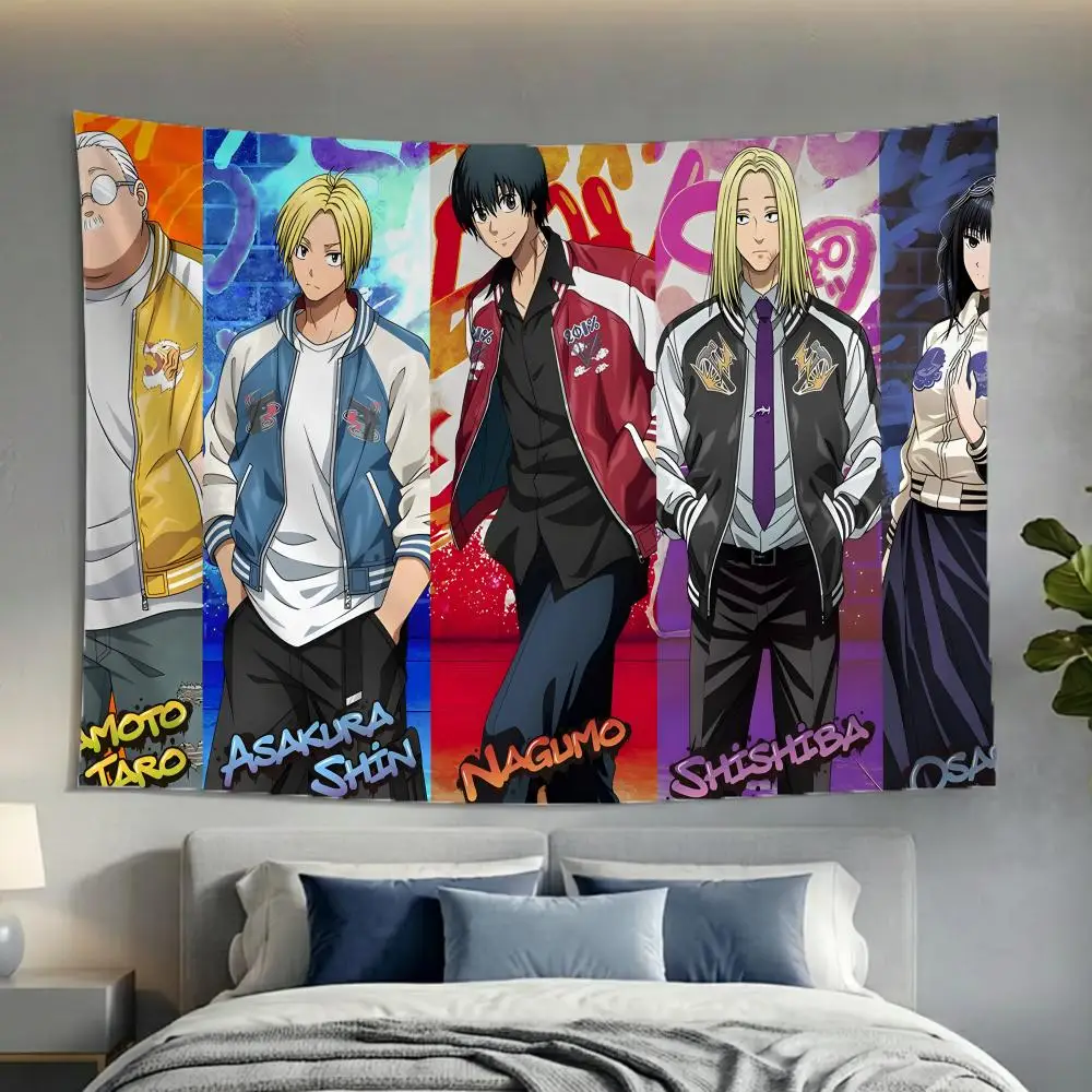 Trendy Casual Young Anime S-Sakamoto days Tapestry Soft Lightweight Wall Art Decor for Living Home Room Bedroom