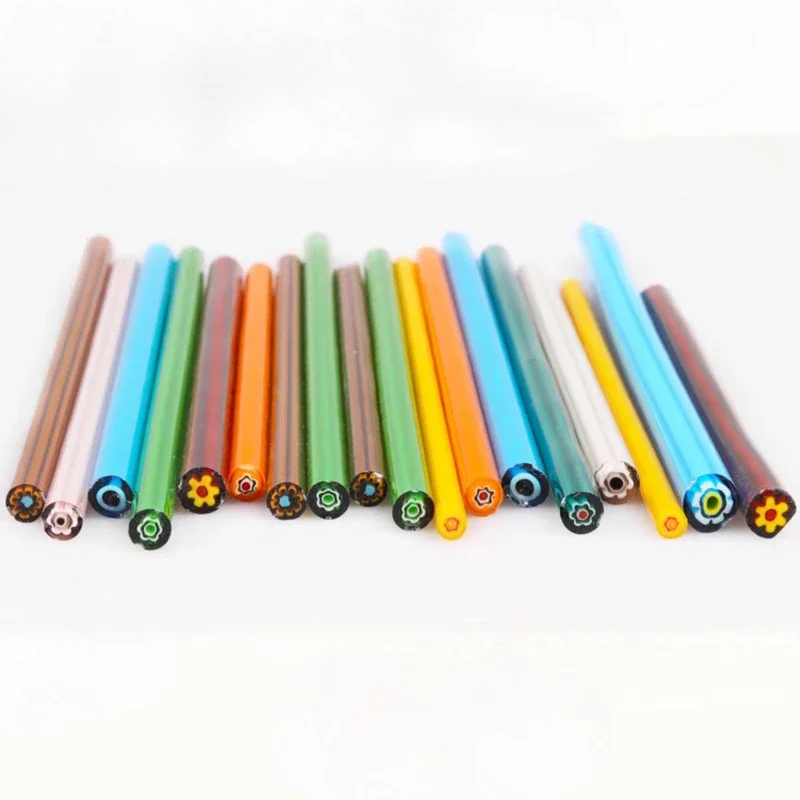 250g Coe90 Millefiori Fusing Glass Rod Jewerly DIY Materials Making in Microwave Kiln