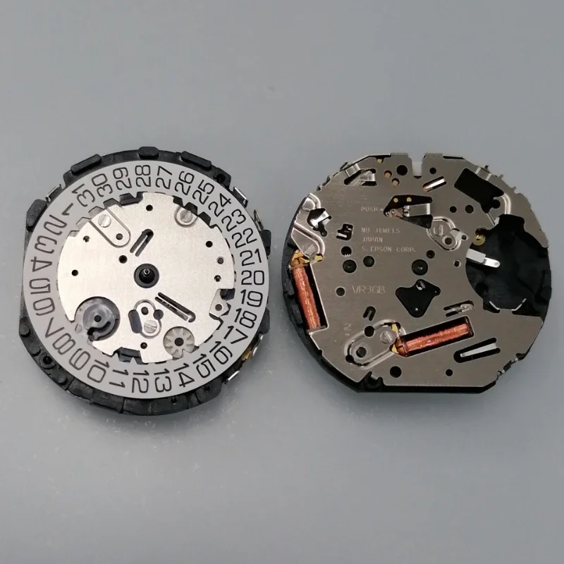 Watch movement accessories brand new original VR3GB movement 6-pin three-point calendar 3-tube movement 3.6.10 small seconds