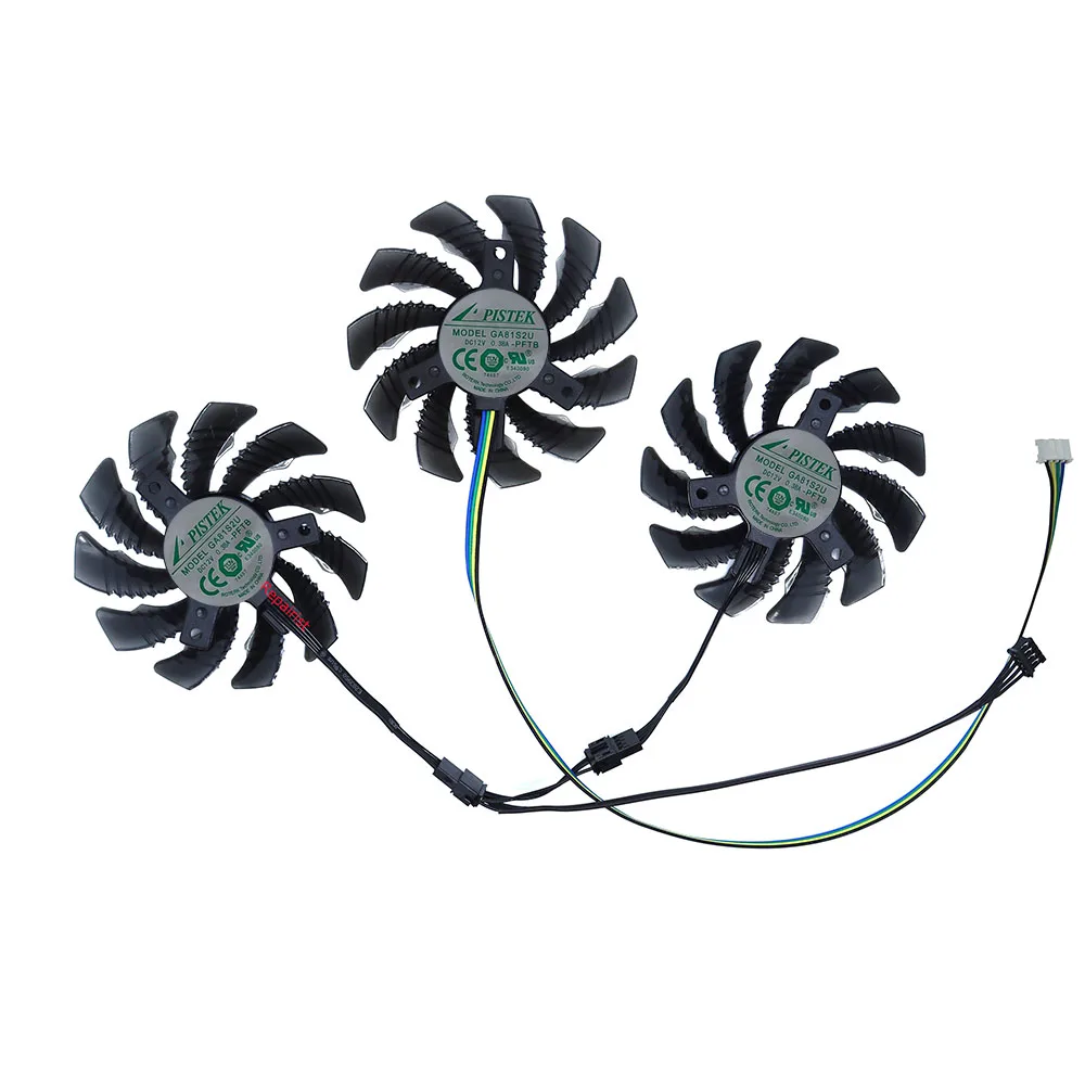 GA81S2U,GPU Cards Fan,VGA Video Cards Cooler,3Pcs/Set,75MM,For GIGABYTE RX 6750 6600 XT 6600xt GRE EAGLE 10g