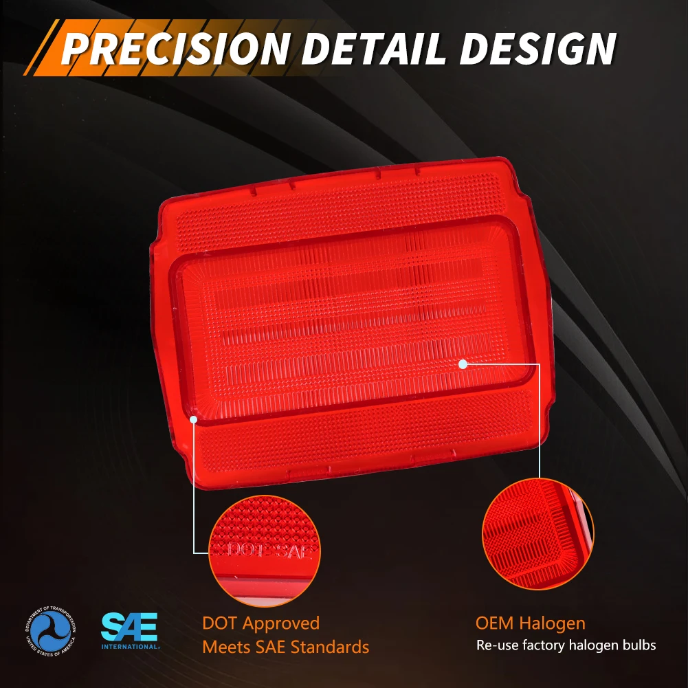 2Pcs Rear Bumper Backup Light Reverse Light Brake Light Tail Light Reflector Light Cover For 1964 1965 1966 Ford Mustang No Bulb - view 4