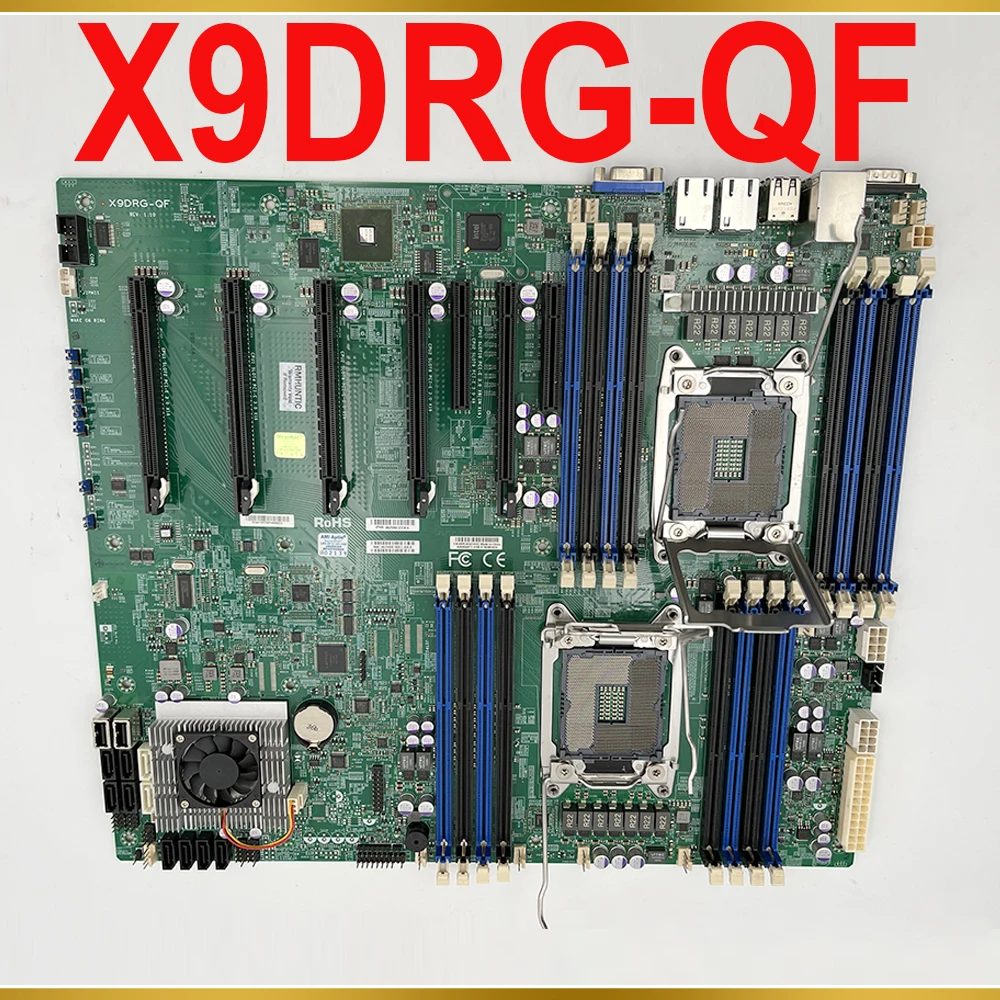 For Supermicro Server Motherboard Xeon E5-2600 V1/V2 Family ECC 4 PCI-E 3.0 x16 (Double-Width) LGA2011 DDR3 X9DRG-QF