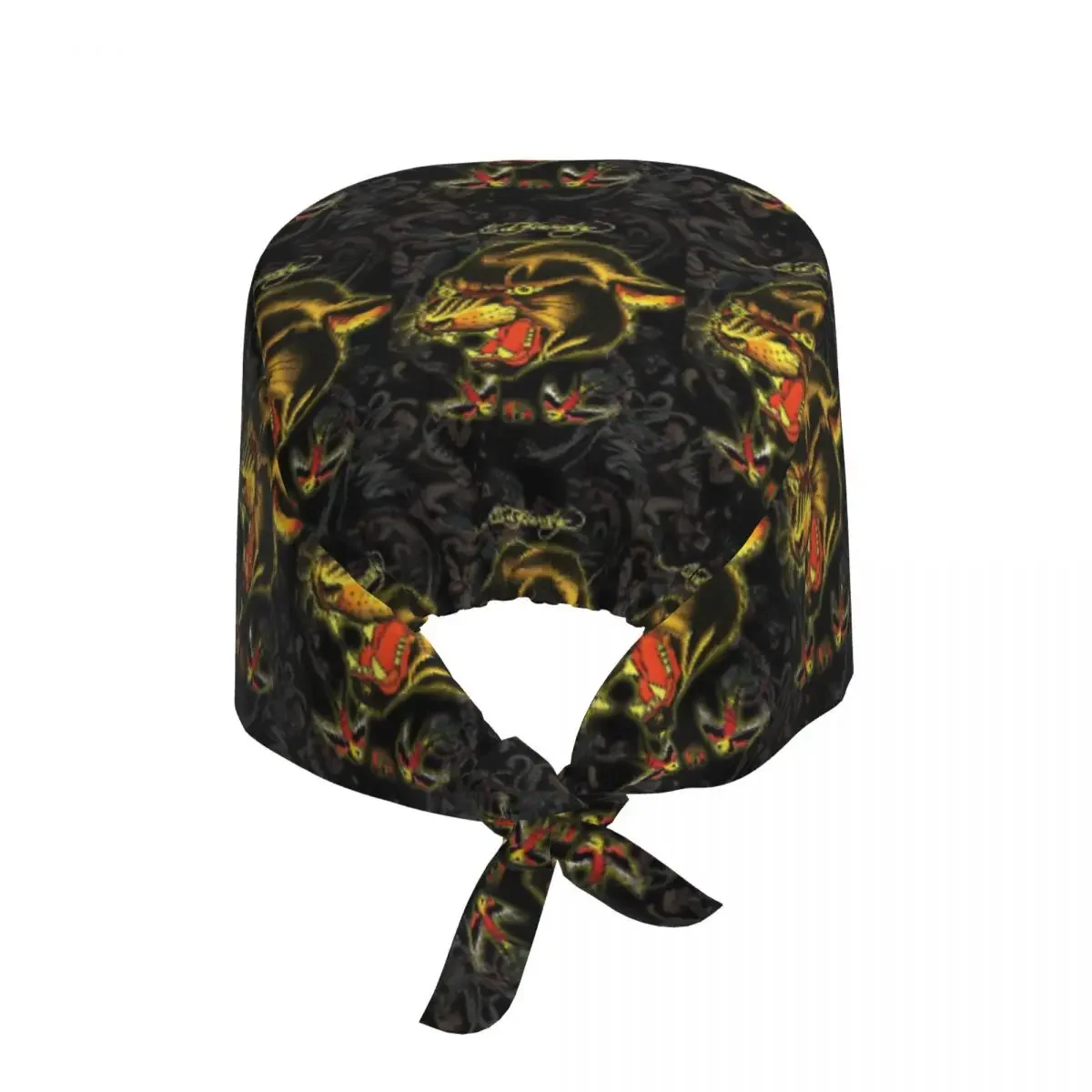 Ed-hardy Tattoo Tiger Skull Scrub Hat Doctor Working Surgical Cap Unisex Adjustable Nursing Caps for Dentist