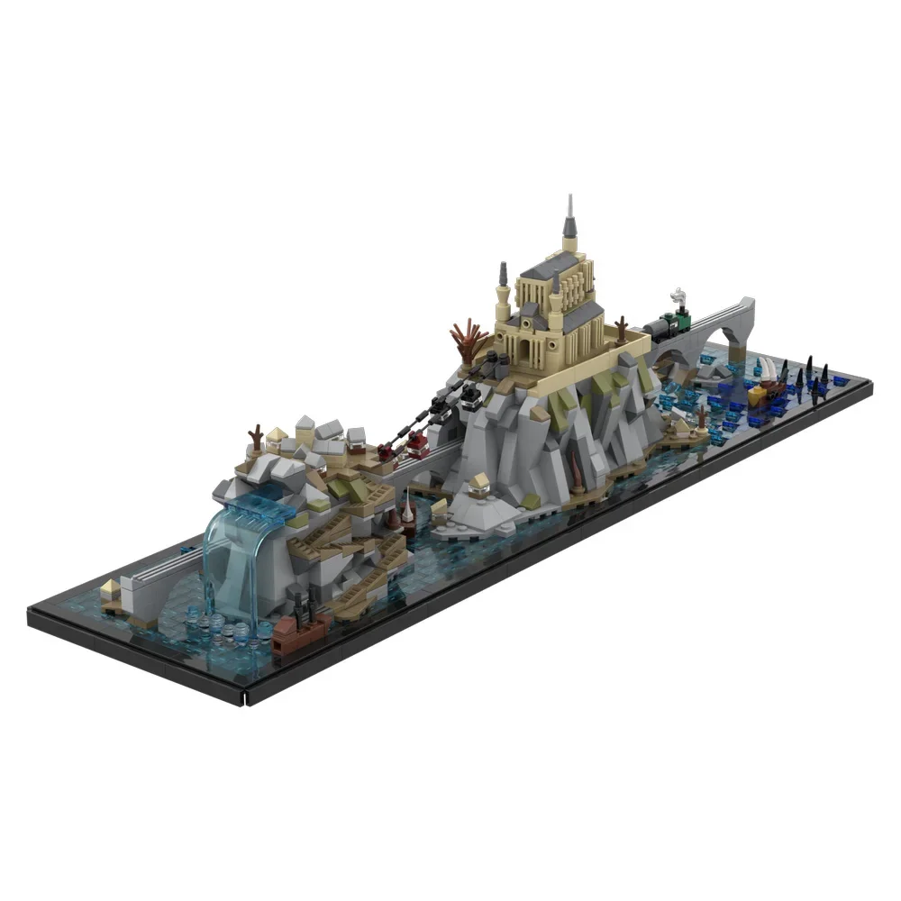 MOC- 200589   Islas arquitectura costera Islas del horizonte bloques de construcción modelo isla montaña ladrillos juguete para niños regalo