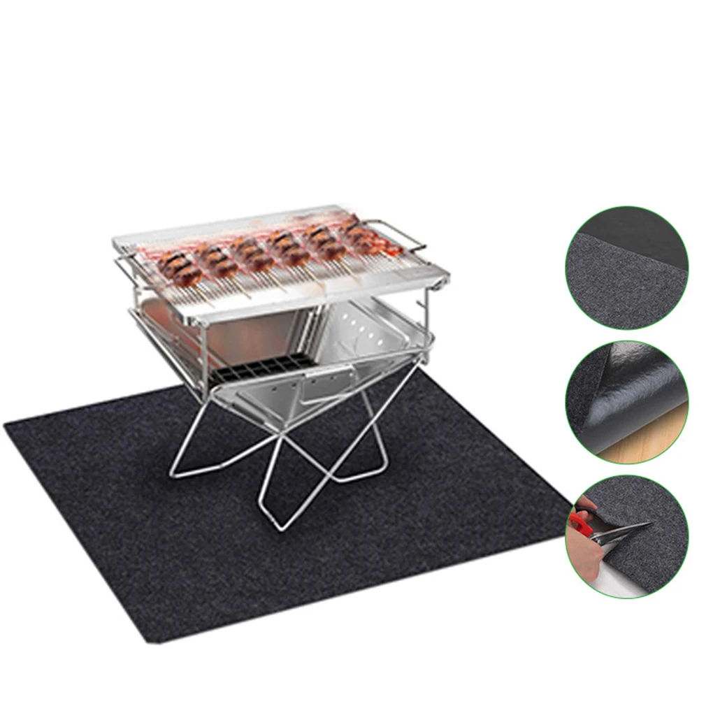 Portable Under Grill Mat Grill Mat for Deck Under Grill Floor Mats to Protect Deck BBQ Mat for Under BBQ, Absorbent Oil Pad