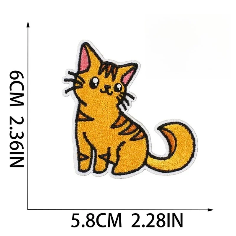 

Pudding Sticker Cat Computer Embroidery Sticker Ironing 2025 New Cartoon Kitten Embroidery Cloth Sticker Children's Clothing