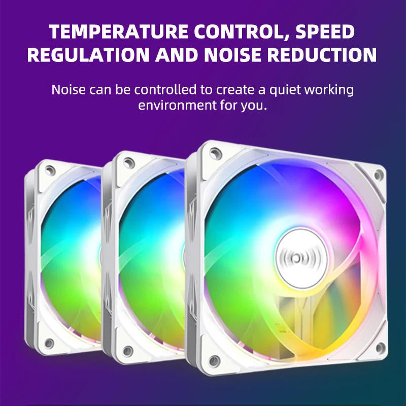 TEUCER AF-10 PC Case Fan 120mm 5V ARGB Cyclic Mirror Light Effect For Desktop Computer Cooler 360mm Water Cooled Radiators Fan