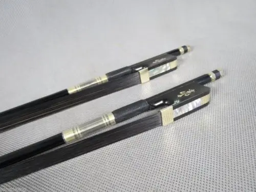 2pcs High Grade black Carbon fiber Cello bow 4/4,black Horsehair