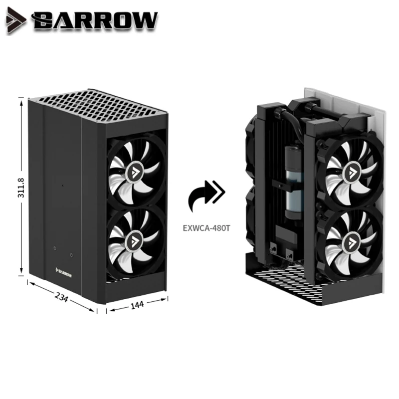 Barrow-水冷ドック,デュアル240および360mmラジエーターと互換性があり