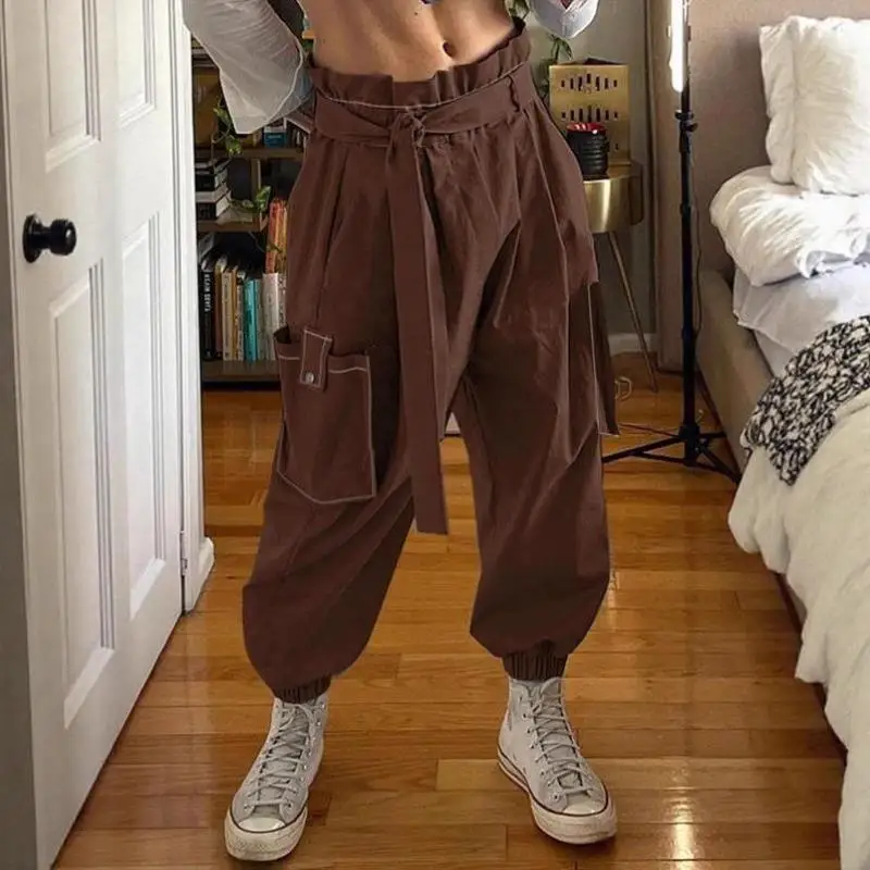 

New Men's Casual Pants High Waist Straight Leg Paratrooper Sle Neutral Fit Other Fabric 00% Other Material Winter Collection