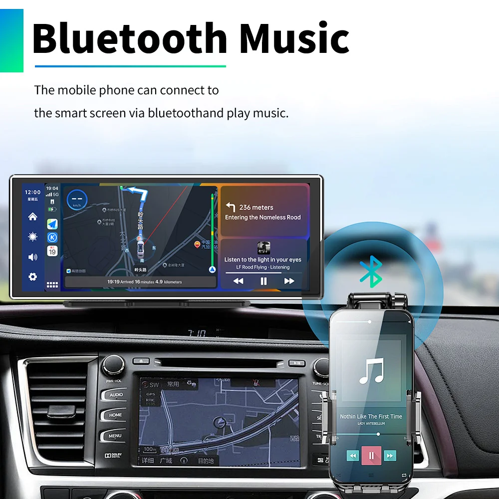 JIUYIN-Rádio Universal Multimídia para Carros, CarPlay, Navegação, Sem Fio, Apple, Android, Automático, Espelho, Música, MP5, 11.26 Polegada, Nova Atualização, 2022