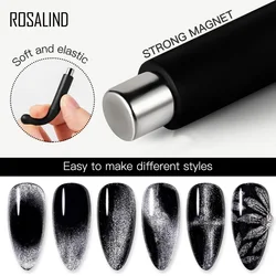 ROSALIND Professional Cat Eye Nail Polish Magnet Stick Manicure Tool For Strong Magnetic Effect UV Cat Eye Gel Nail  Art Tools