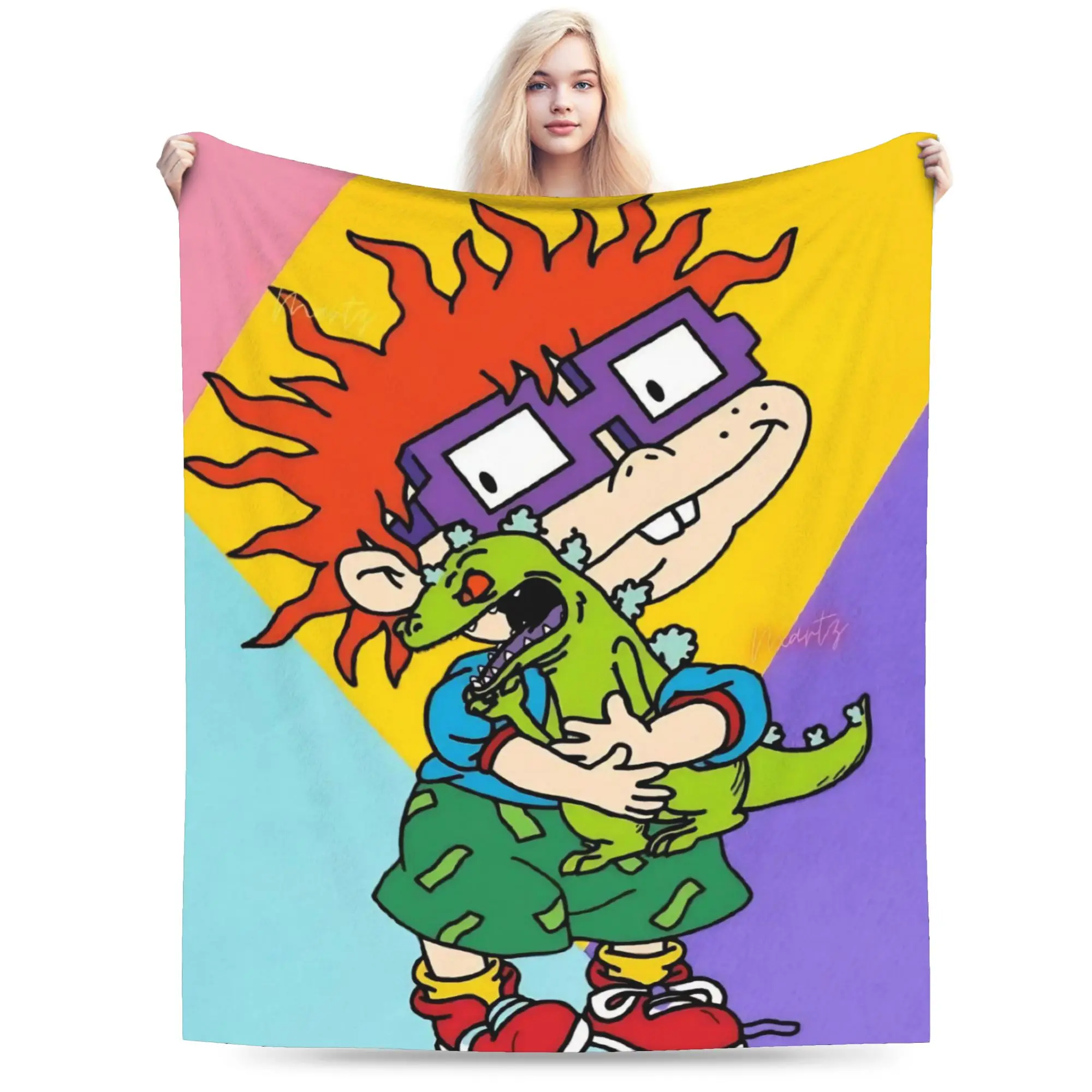 Cartoon R-Rugrats Blanket Multiple Sizes Soft and Lightweight  Throw Blankets for Sofa Couch and Bed