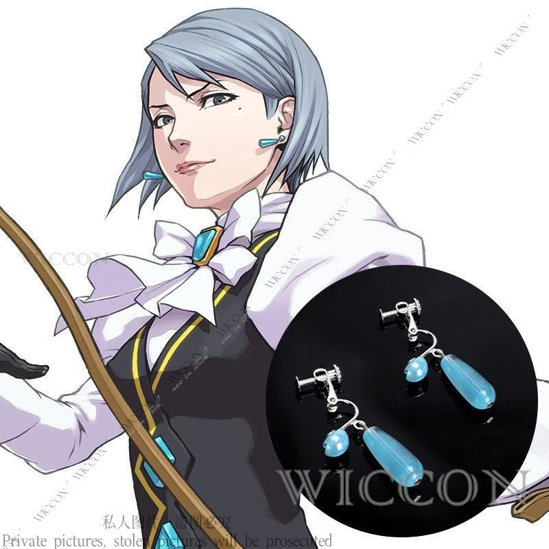 Karuma Mei Phoenix Cos Wright Anime juego Cosplay disfraz peluca pendientes regalo gratis Karuma Franziska Cos von Karma Procurator mujer