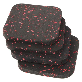 미끄럼 방지 운동 고무 바닥 매트, 체육관 패드, 미끄럼 방지 트레드밀 카펫, 피트니스용 방음 매트, 4 개 