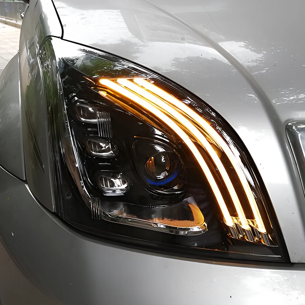 For Maybach Design LED Auto Headlights Assembly for Toyota Prado 2004-2009 Dynamic Signal Lamp 6500K 100W Power Car Light Upgrad 6