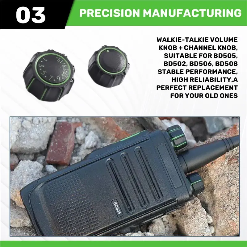 

【DIGITAL GADGET】Walkie Talkie Replacement Parts Channel Knob+ Volume Control For Hytera BD505 BD502 BD506 BD508